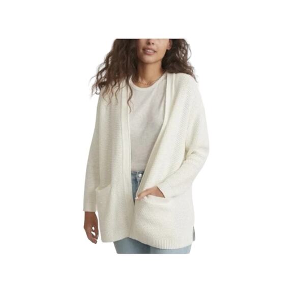 Marine Layer Catalina Cardigan Milk White Open Front Sweater Size Medium - Picture 1 of 9